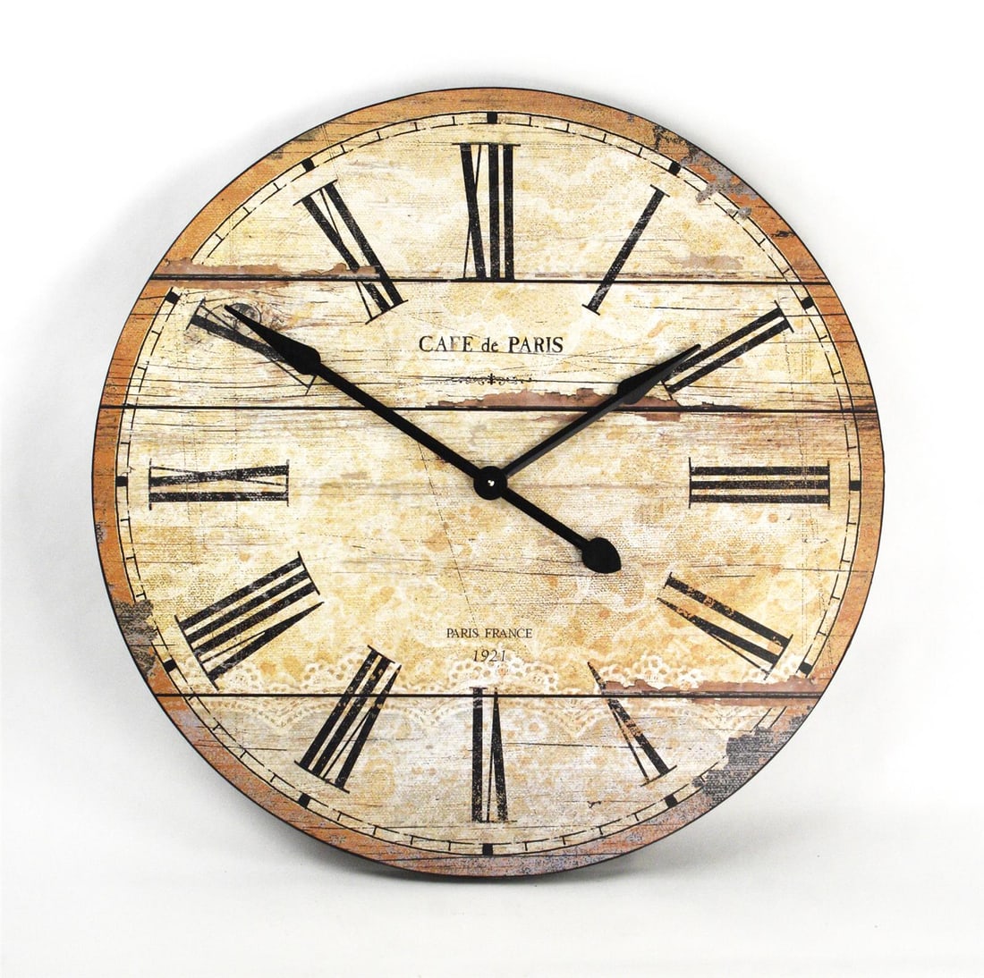 Zentique Classic Beige Wooden Wall Clock Country Farmhouse Style 32x32 (1 of 2)