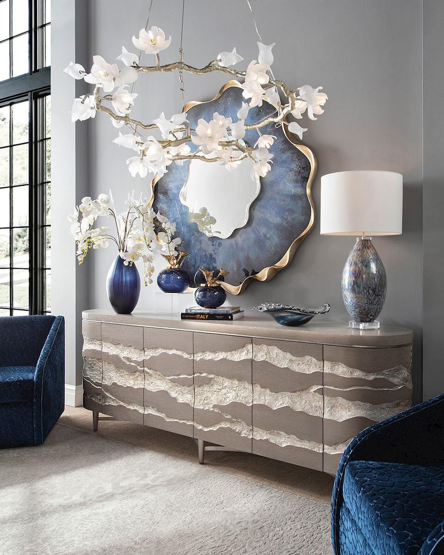 John-Richard Ciara Nickel Table Lamp 32H Round Shade (1 of 1)
