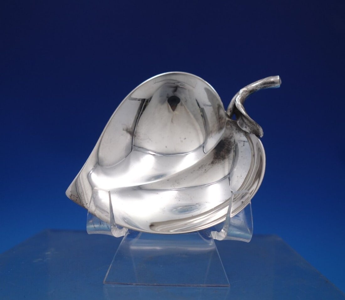 Tiffany & Co Sterling Silver Leaf Nut Dish with Stem (1 of 8)