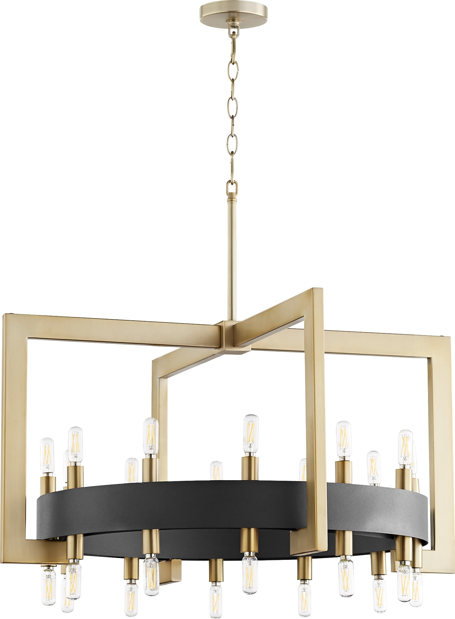 Cyan Archibald Traditional Chandelier 32 Aged Brass Noir UL-Listed (1 of 3)
