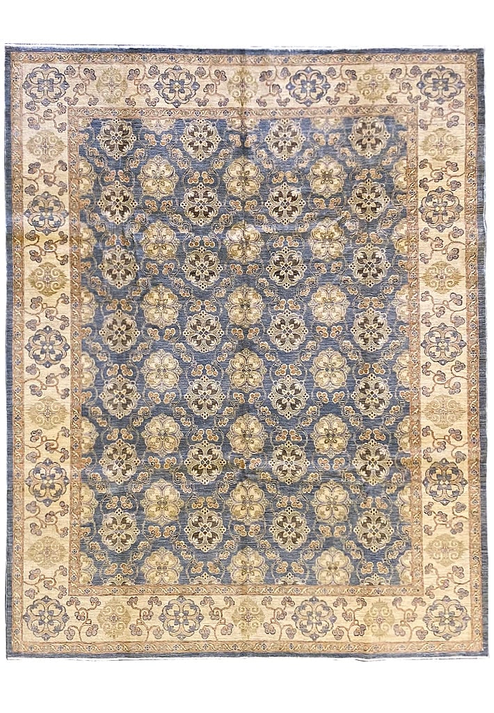 8.3' x 9.9' Ziglar Chobi Peshawar Rug Light Blue Handwoven Wool (1 of 11)