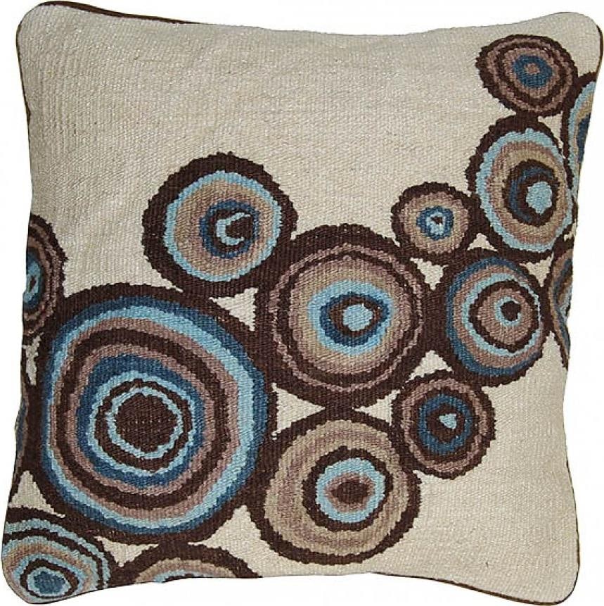 Provence Home 20x20 Aqua Velvet Throw Pillow Aubusson Style (1 of 1)