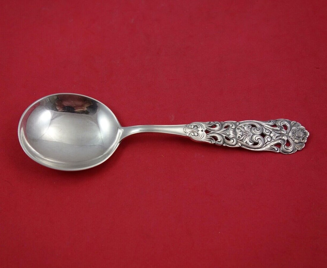 Th. Marthinsen Valdres .830 Silver Gumbo Soup Spoon 7 1/8 Inch (1 of 3)