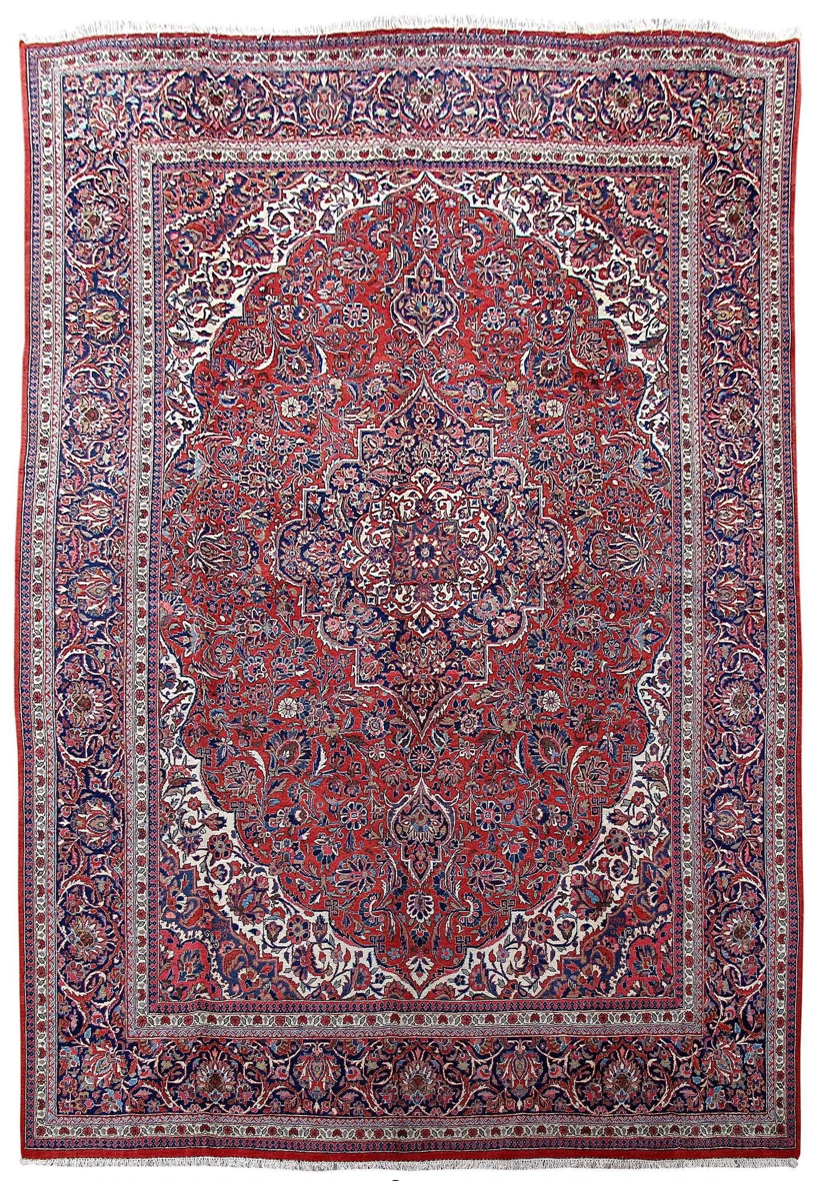 Exquisite 8.7 x 12.6 Persian Qazvin Handmade Wool Rug: Exquisite 8.7 x 12.6 Persian Qazvin Handmade Wool Rug Free continental US Shipping Elevate your home decor with this exquisite 8.7 x 12.6 Persian Qazvin rug, a true masterpiece of craftsmanship and tr