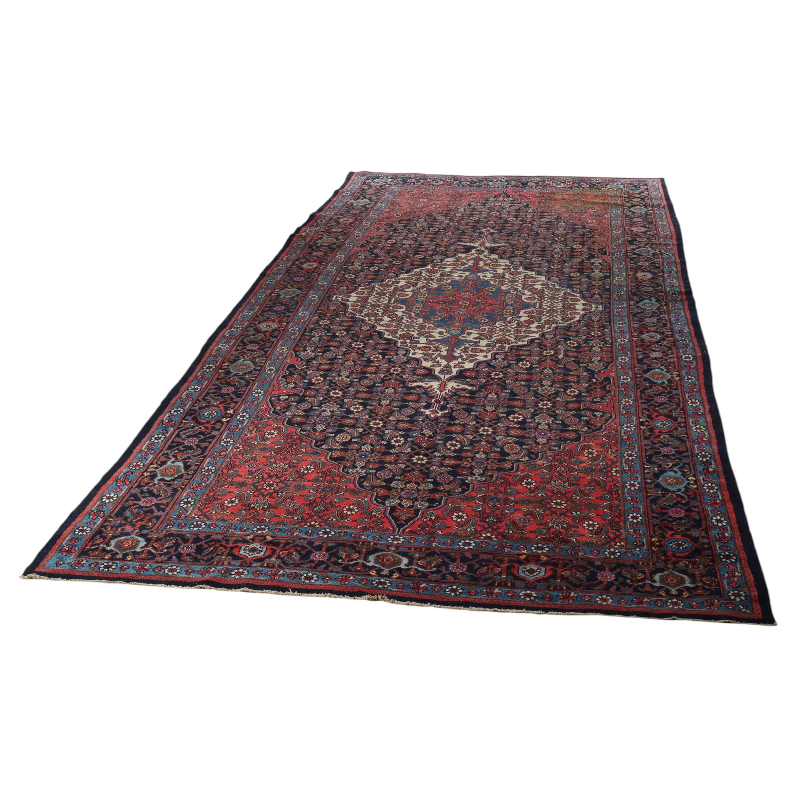 192 x 81.25 Antique Persian Bidjar Style Wool Carpet c1930: 192 x 81.25 Antique Persian Bidjar Style Wool Carpet c1930 This is an oversized antique Persian Bidjar style carpet crafted from wool and dating to around 1930. The carpet features a substantial size 