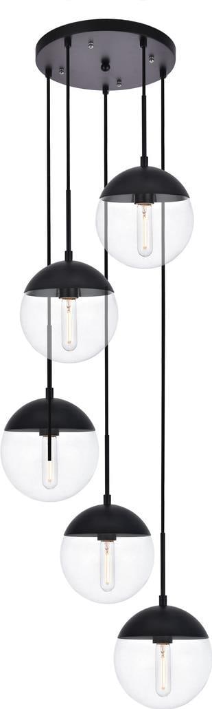 Elegant Lighting Modern Eclipse Clear Black Pendant Light UL-Listed: Elegant Lighting Modern Eclipse Clear Black Pendant Light UL-Listed Illuminate your space with the modern elegance of the Eclipse Clear and Black Pendant Light. This stunning pendant light features a 