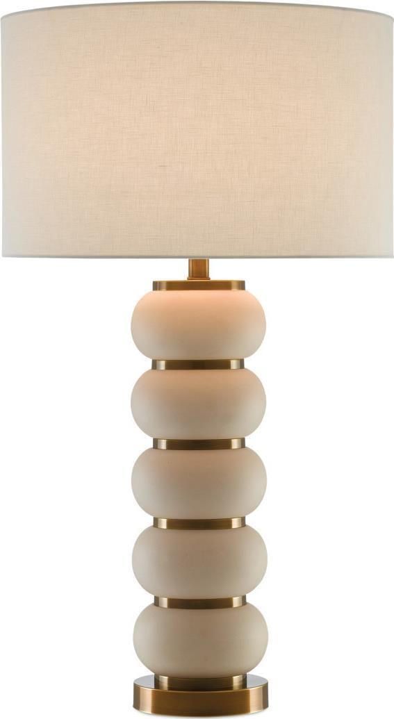 Currey Luko Brass Ceramic Table Lamp 32.5" Transitional Style - 2