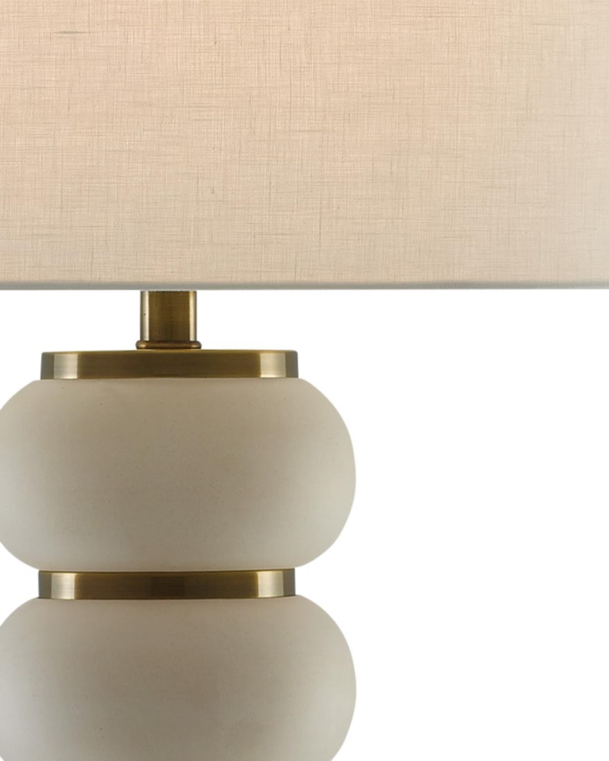 Currey Luko Brass Ceramic Table Lamp 32.5" Transitional Style - 3