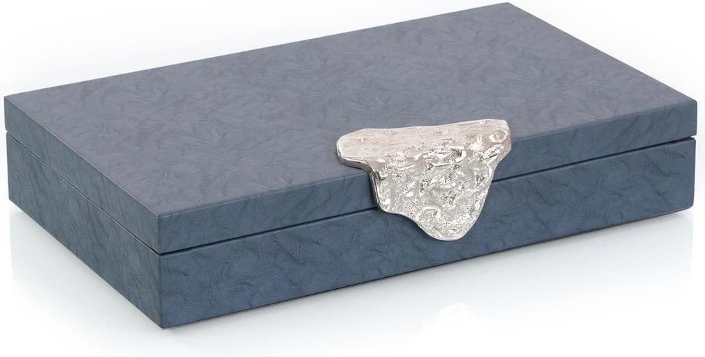 Contemporary Gypsy Blue Faux Leather Box by John-Richard (1 of 2)
