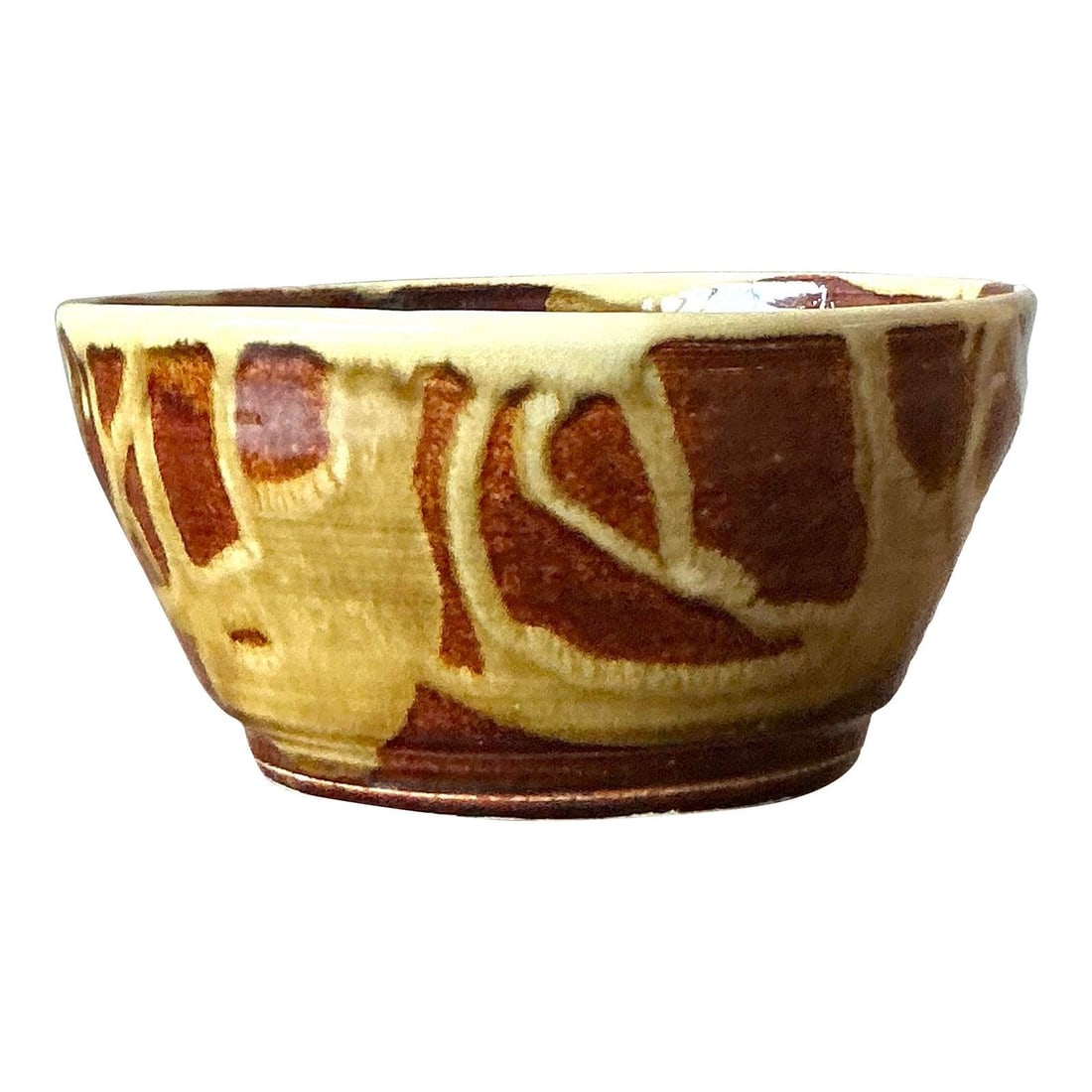 Handcrafted Boho Chic Studio Pottery Bowl With Abstract Grid Design (1 of 7)