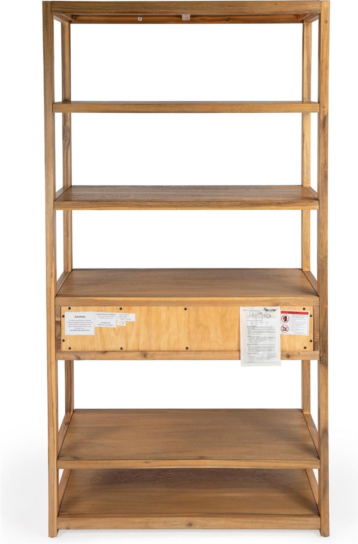 Butler Specialty Lark Etagere Bookcase Natural Mango Brown 70H: Butler Specialty Lark Etagere Bookcase Natural Mango Brown 70H Introducing the Stylish Lark Bookcase, a perfect blend of elegance and functionality for your storage needs. This transitional style etag