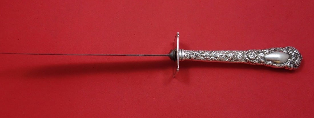 Durgin Chrysanthemum Sterling Silver Roast Carving Knife 12.5" (1 of 1)