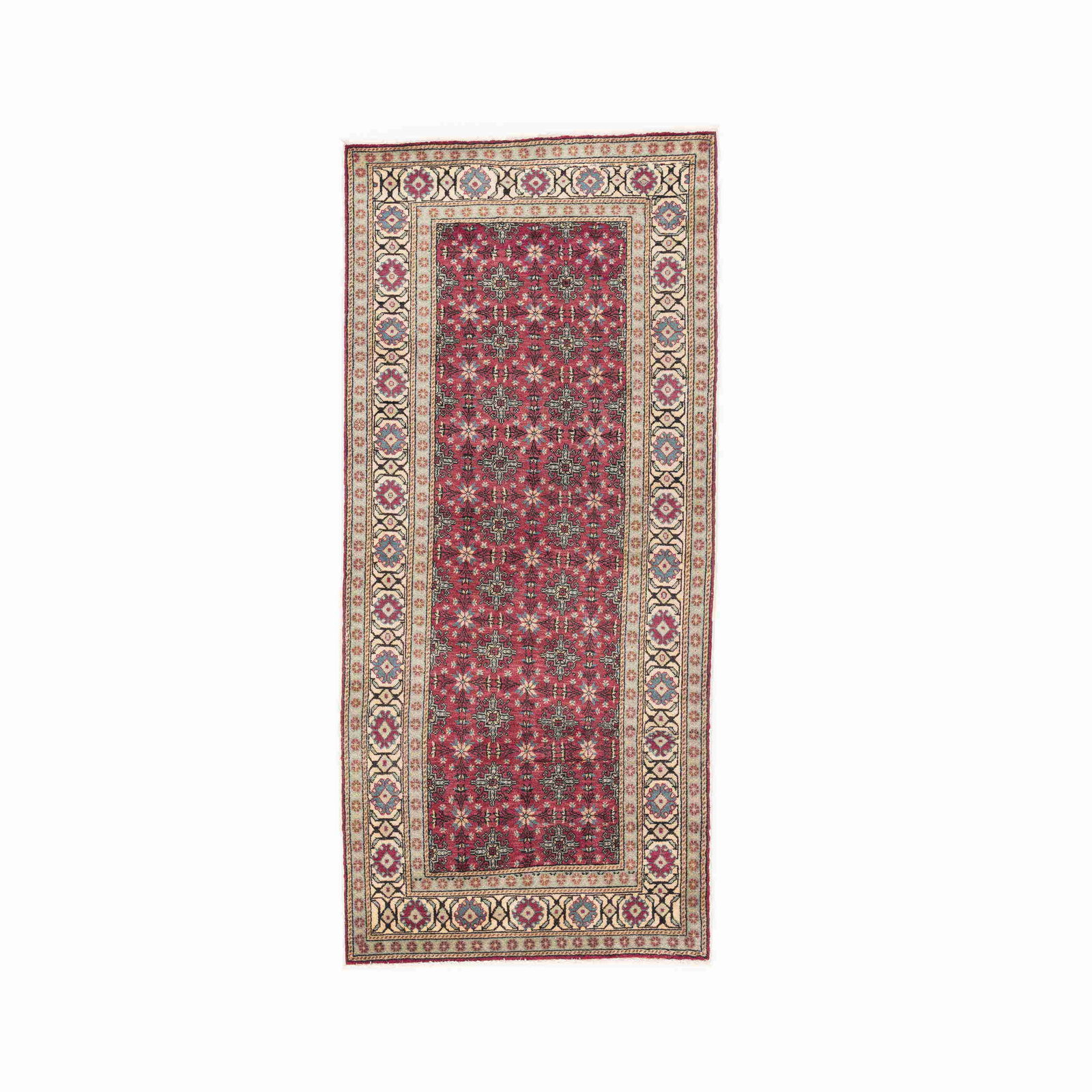 Authentic Handmade Kayseri Wool on Cotton Carpet 41.3 x 90.6 Inches (1 of 8)