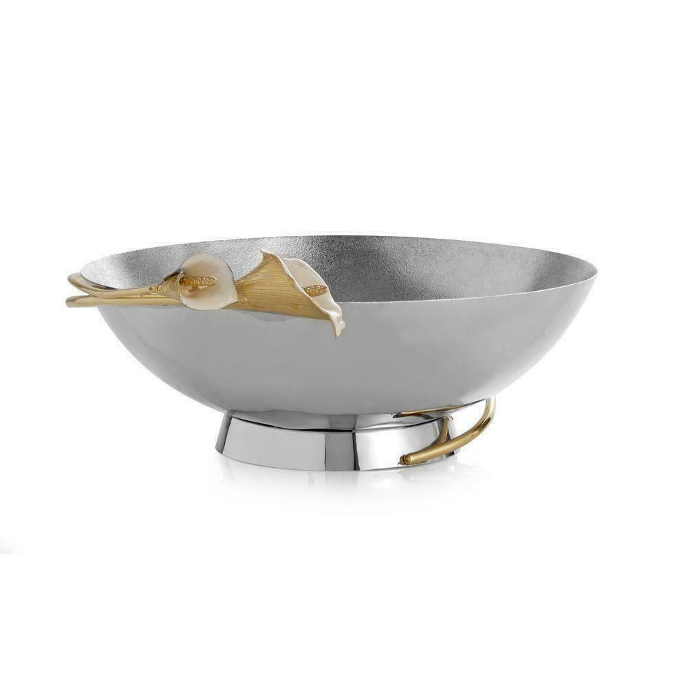 Michael Aram Calla Lily Large Serving Bowl 10.5 Inch Stainless Steel 123206 (1 of 2)