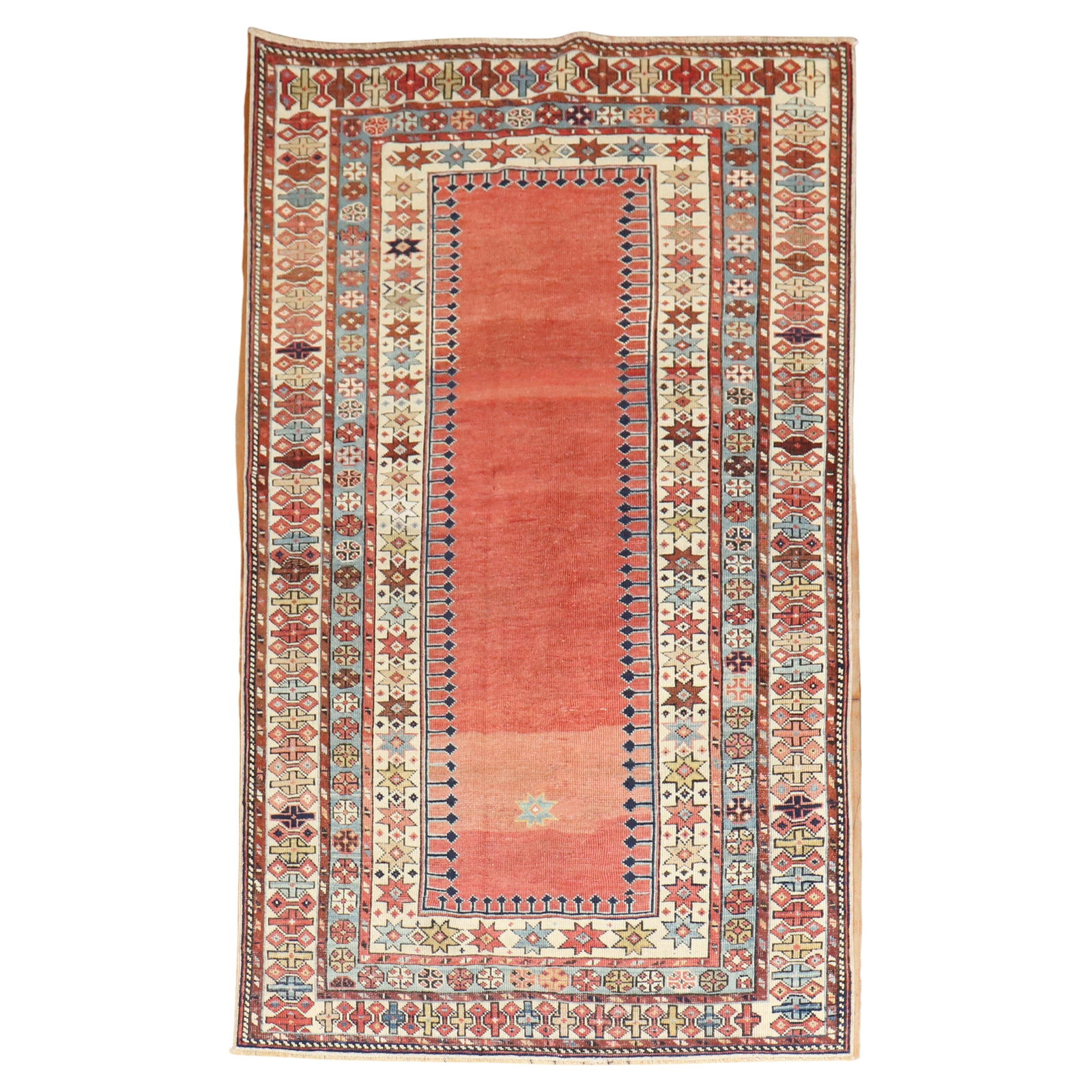 19th Century Hand-Woven Caucasian Shirvan Kazak Rug 3 x 5.4 ft: 19th Century Hand-Woven Caucasian Shirvan Kazak Rug 3 x 5.4 ft This exquisite 19th Century Antique Caucasian Shirvan Rug is a stunning example of traditional craftsmanship and design. Hand-woven from 