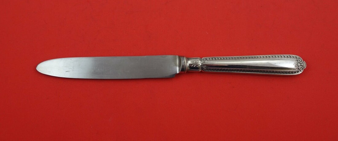 Italian Sterling Empire Sterling Silver Knife 8 3/8 Inches: Italian Sterling Empire Sterling Silver Knife 8 3/8 Inches This exquisite Empire knife features a classic design by Italian Sterling, crafted from high-quality sterling silver. Measuring 8 3/8 inches,