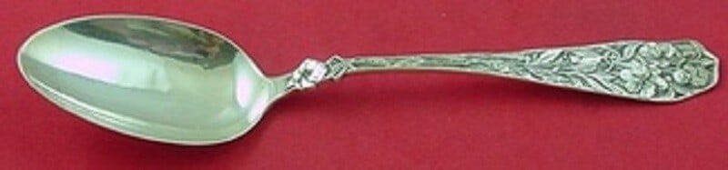 Durgin Antique Sterling Silver Serving Spoon Bouquet Pattern 8.25" (1 of 1)