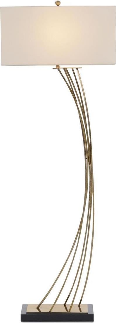 John-Richard Timeless Floor Lamp Brass Marble Transitional Style (1 of 2)