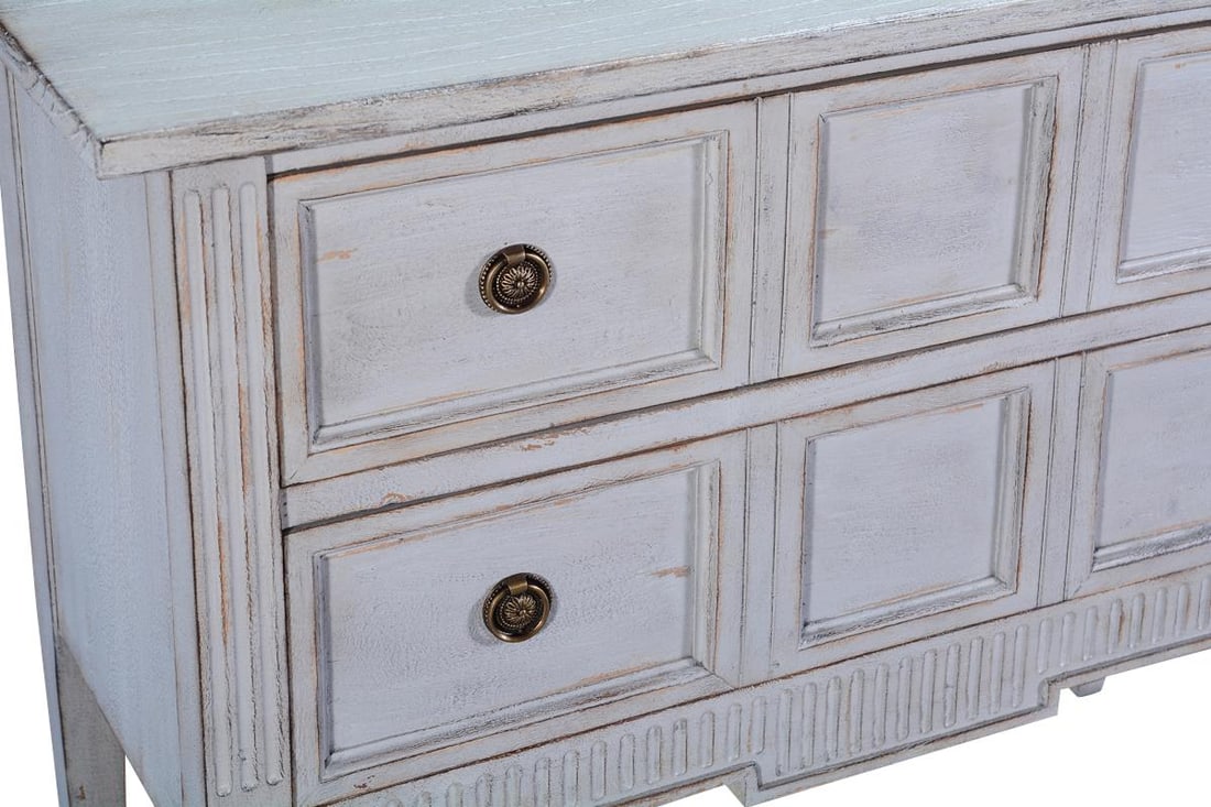 Eliot Chest Stylish Blue Solid Wood Transitional Design - 4