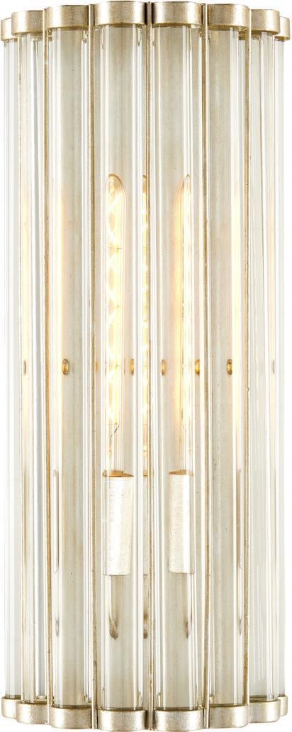 Currey Warwick Silver Leaf Tall Wall Sconce 1-Light (1 of 7)