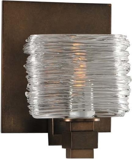 Kalco Clearwater Victorian Bathroom Light Fixture 1-Light Bronze: Kalco Clearwater Victorian Bathroom Light Fixture 1-Light Bronze Enhance your bathroom with the Elegant Clearwater Bathroom Light Fixture, designed in a charming Victorian style. Crafted from heavy