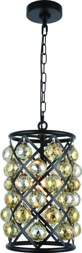 Madison Crystal Pendant Light by Elegant Lighting in Smoky Golden Teak: Madison Crystal Pendant Light by Elegant Lighting in Smoky Golden Teak Illuminate your space with the Madison Crystal Pendant, a stunning addition to your lighting collection. This elegant pendant lig