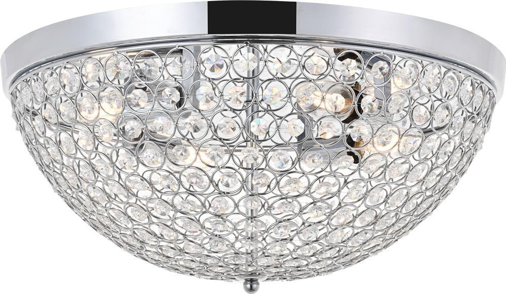 Elegant Lighting Taye Modern Chrome Flush Mount Ceiling Light (1 of 1)