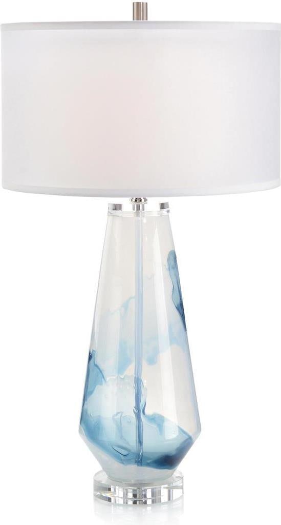 John-Richard 32.5 Inch Cloud Glass Table Lamp with Double Shade: John-Richard 32.5 Inch Cloud Glass Table Lamp with Double Shade Enhance your home decor with this elegant 32.5" ivory table lamp, featuring a stunning double round shade design. Crafted with cloud gla