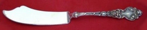 Unger Douvaine Sterling Silver 7 Inch Master Butter Knife: Unger Douvaine Sterling Silver 7 Inch Master Butter Knife This Douvaine by Unger master butter knife features a beautifully crafted sterling silver flat handle, measuring 7 inches in length. The knife