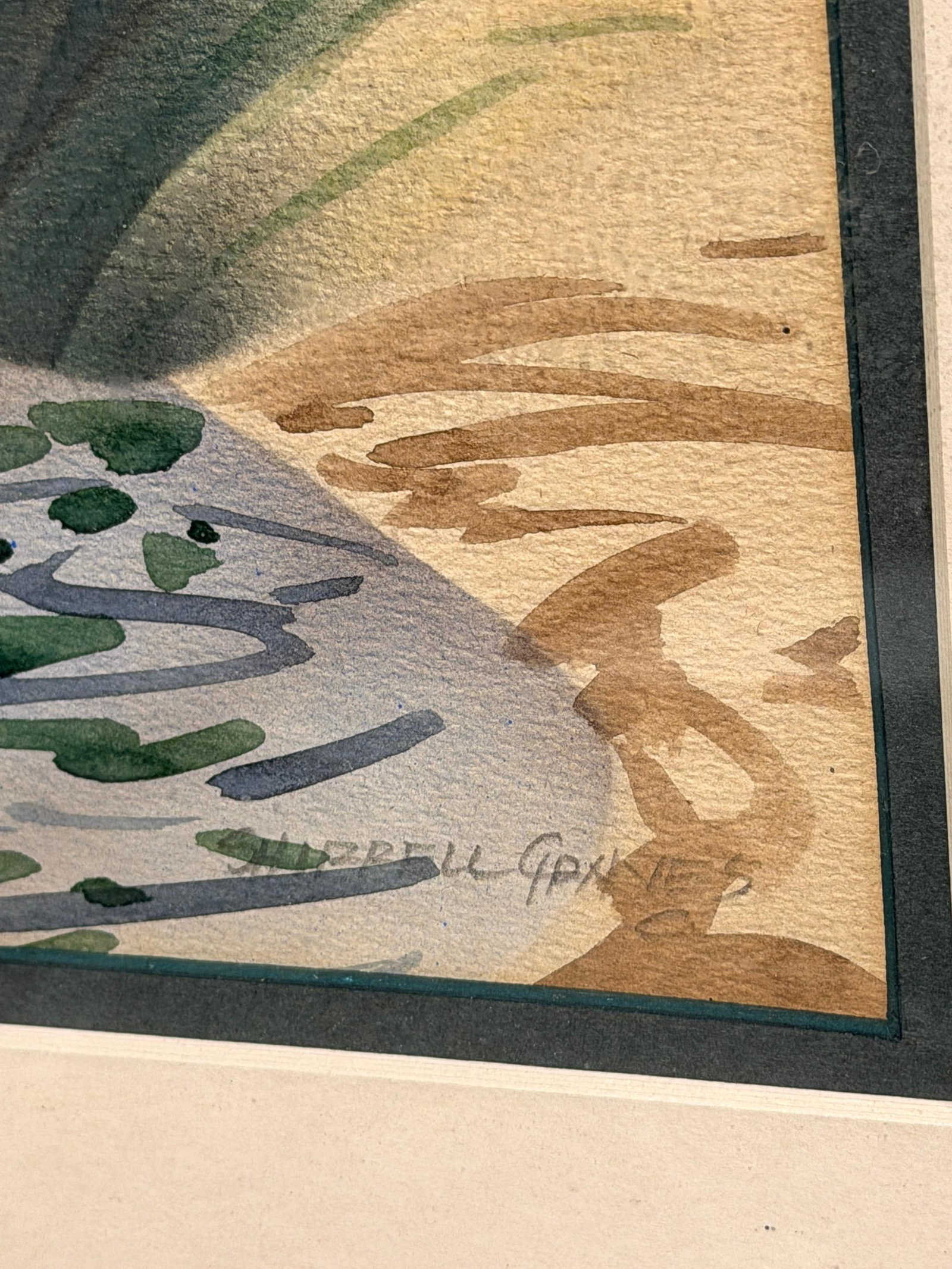 Shirrell Graves Zebra Gouache Pair in Green Frames - 11