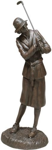 Lodge Style Lady Golfer Sculpture Hand-Cast Resin 14 Inches (1 of 1)