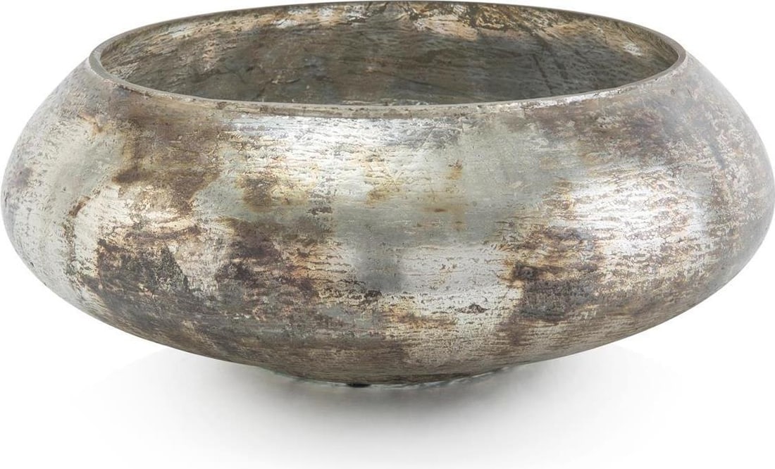 John-Richard Traditional Burnished Silver Cream Bowl 6.5H 16W 16D (1 of 1)