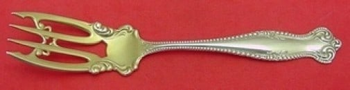 Towle Canterbury Sterling Silver Salad Fork Gold Washed 6 Inch: Towle Canterbury Sterling Silver Salad Fork Gold Washed 6 Inch This elegant Canterbury salad fork by Towle is crafted from high-quality sterling silver and features a stunning gold wash finish.