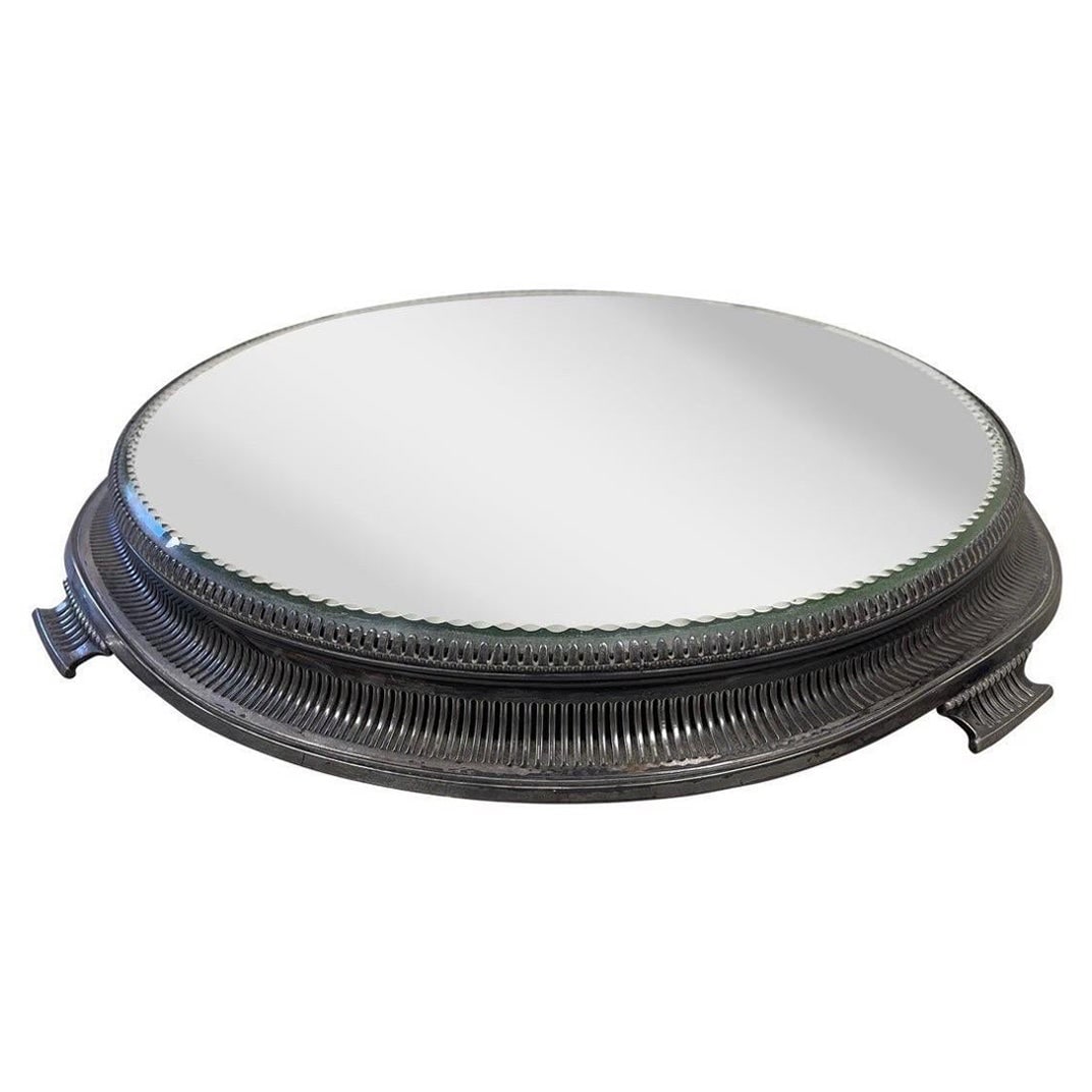 Regency Antique Sheffield Silver Plated Mirrored Plateau 19in (1 of 5)