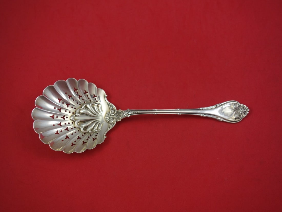 Whiting Empire Sterling Silver Serving Spoon 8 3/4" Vintage: Whiting Empire Sterling Silver Serving Spoon 8 3/4" Vintage This exquisite Empire by Whiting serving spoon is crafted from high-quality sterling silver, measuring 8 3/4 inches in length. Featuring the