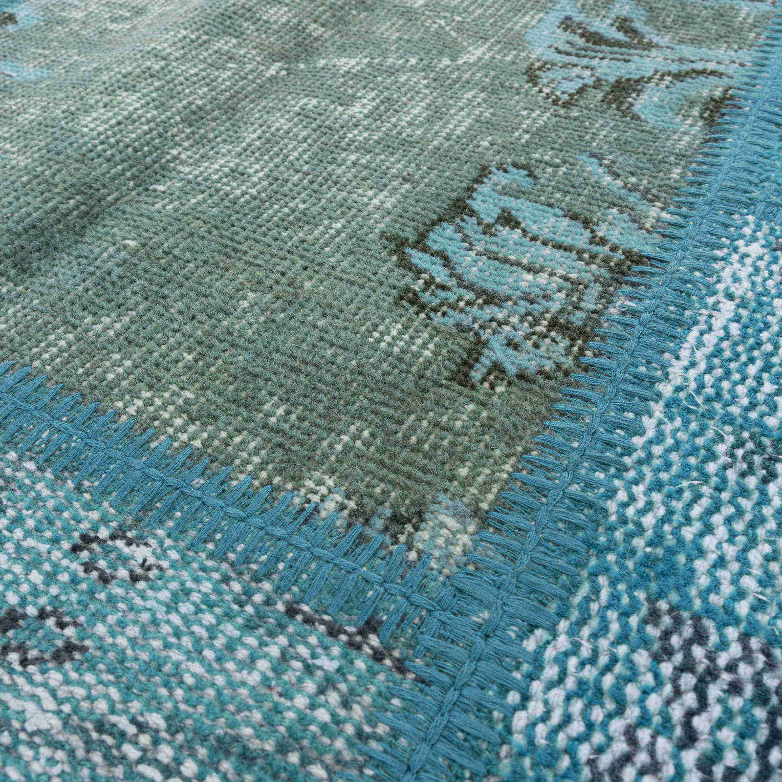 Authentic Handmade Patchwork Wool Carpet 78.7 x 118.1 - 4