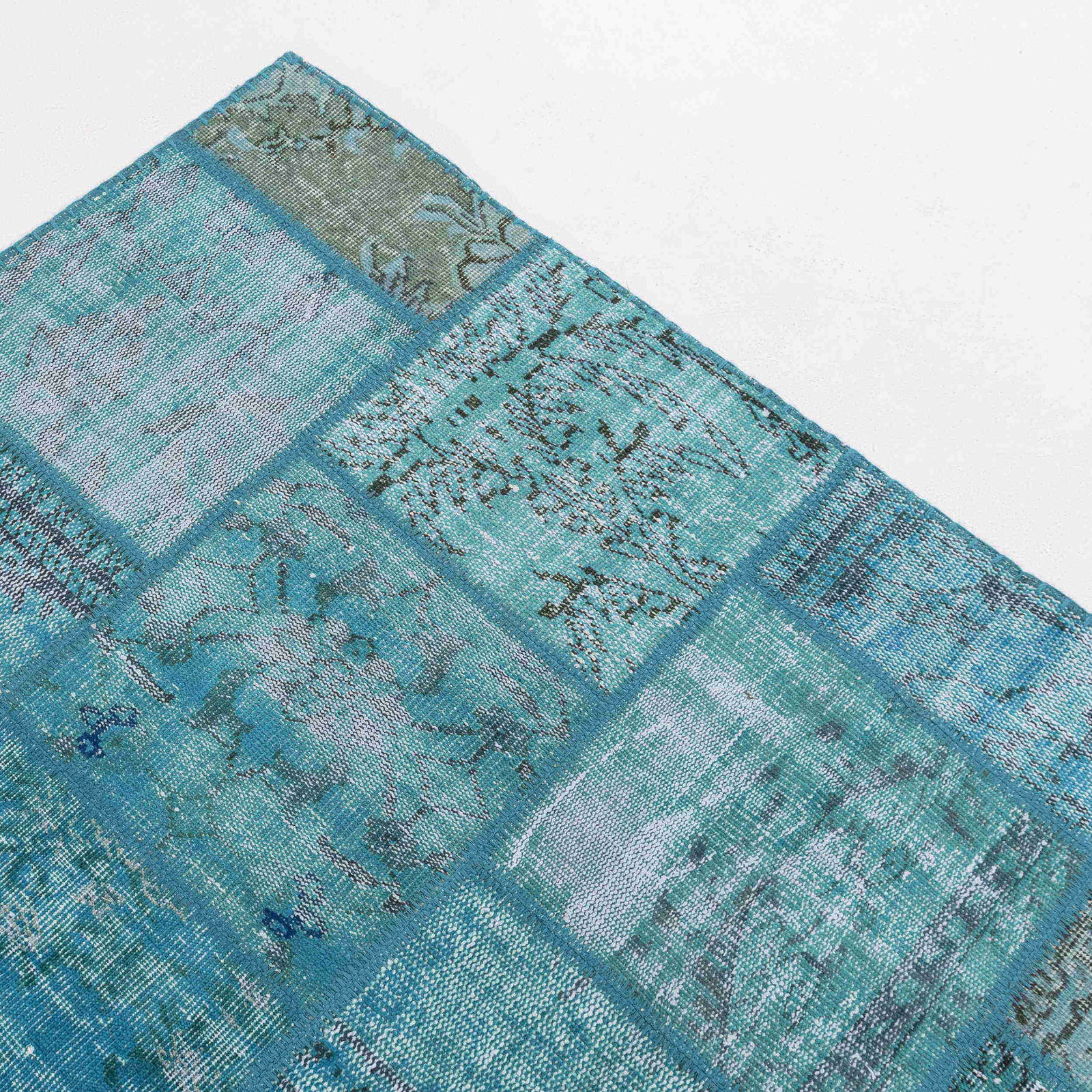 Authentic Handmade Patchwork Wool Carpet 78.7 x 118.1 - 5
