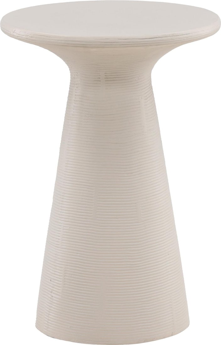 Fania Chic Ivory Lightweight Concrete Outdoor Side Table (1 of 2)