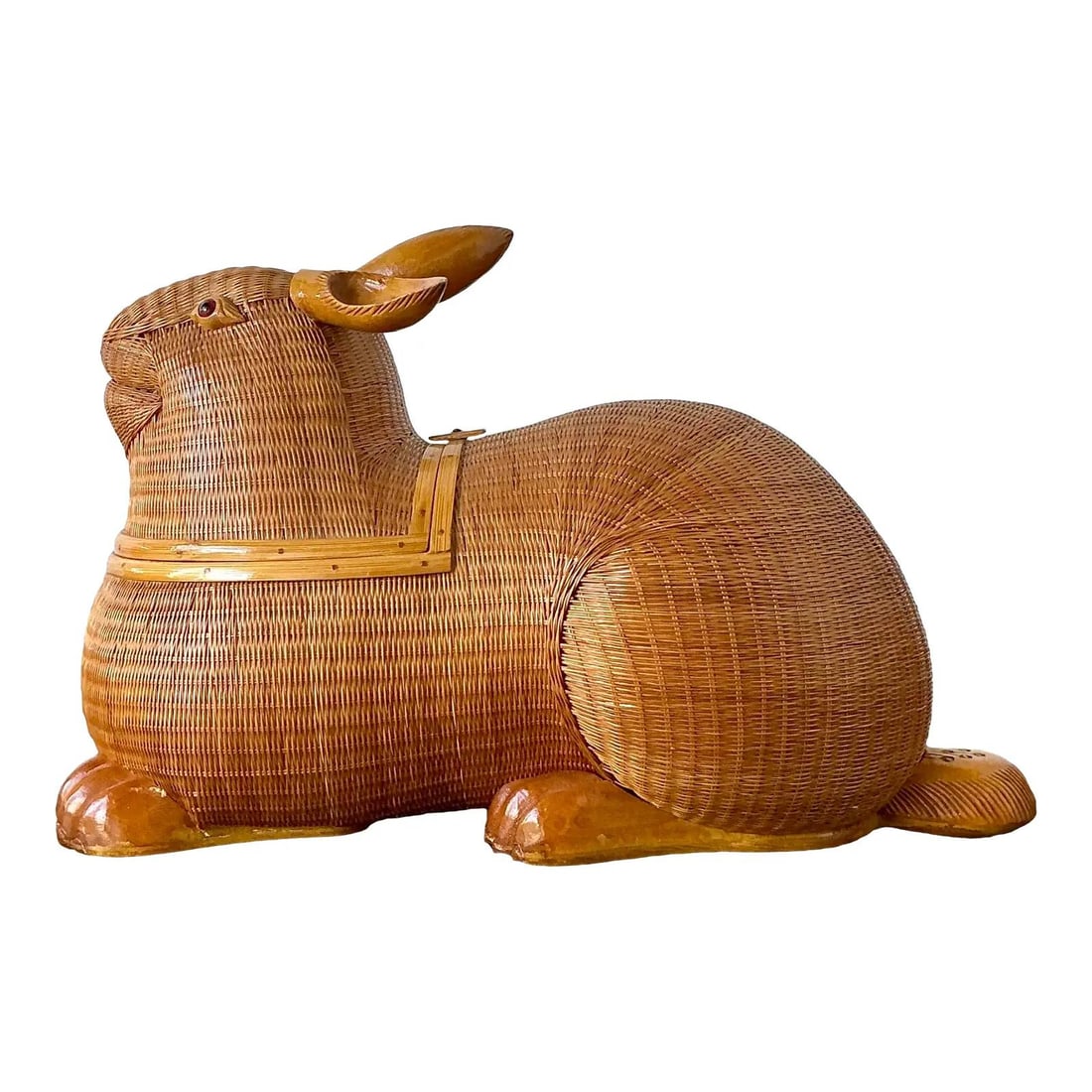 Shanghai Weave Rattan Rabbit Basket with Removable Head (1 of 10)