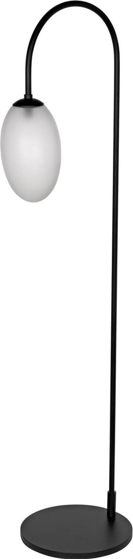 Noir Swan Collection Matte Black Floor Lamp Industrial Style 74 inches (1 of 6)