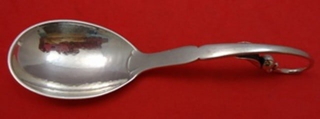 Georg Jensen Ornamental #21 Sterling Silver Sauce Ladle Earliest Mark 5.25" (1 of 2)