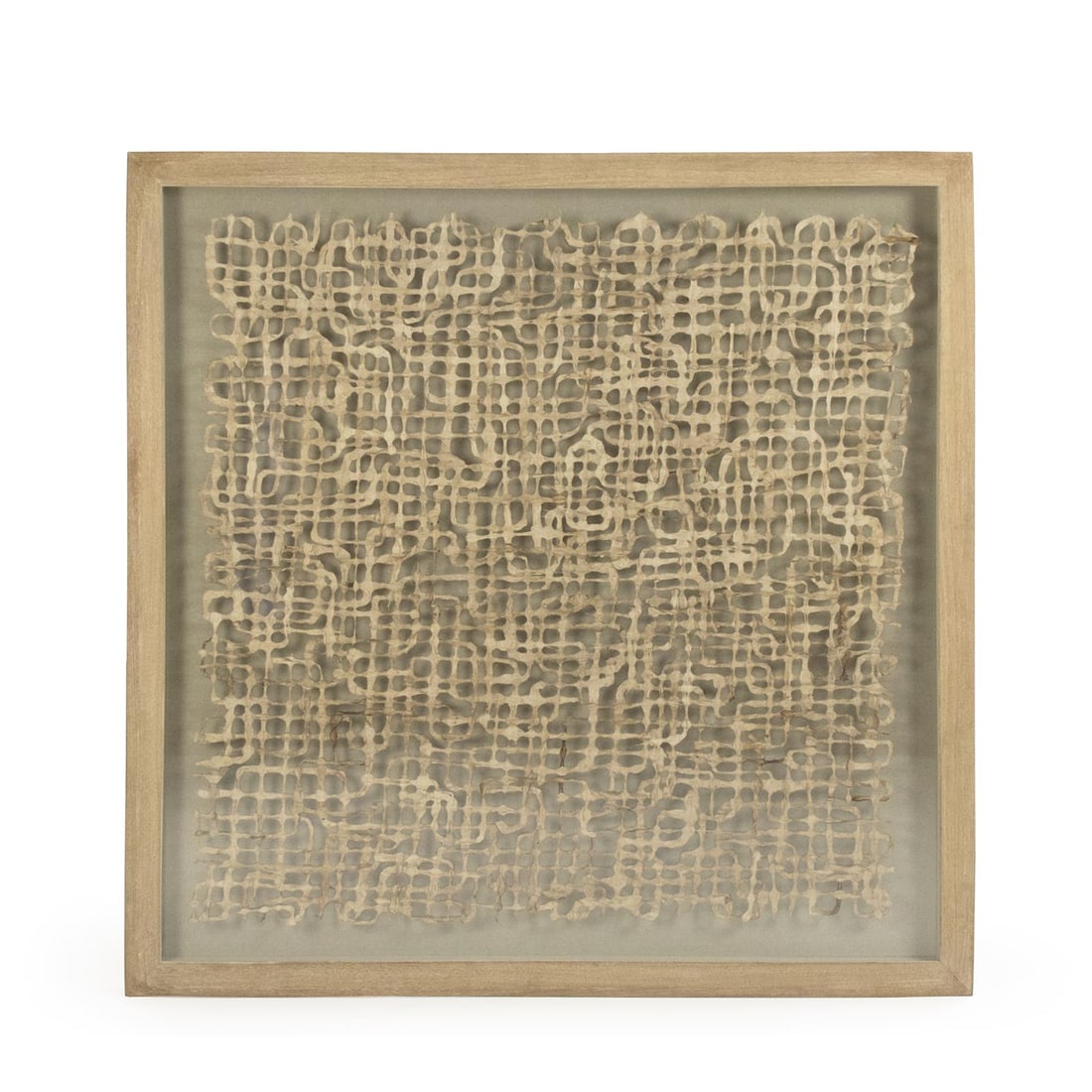 Zentique Abstract Wall Art Beige Framed 47.25x47.25 Inches (1 of 3)