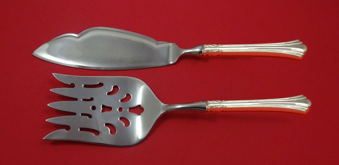 Reed and Barton Eighteenth Century Sterling Silver Fish Serving Set (1 of 1)