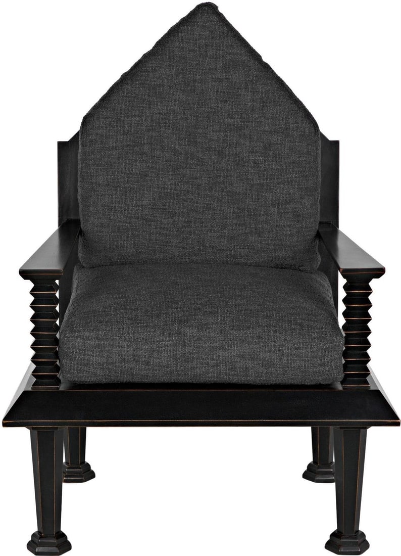Noir USA Made Mahogany Resurrection Chair Hand-Rubbed Black Finish: Noir USA Made Mahogany Resurrection Chair Hand-Rubbed Black Finish This USA Made Mahogany Chair features a hand-rubbed black finish, offering a touch of elegance and sophistication to any space. Craft