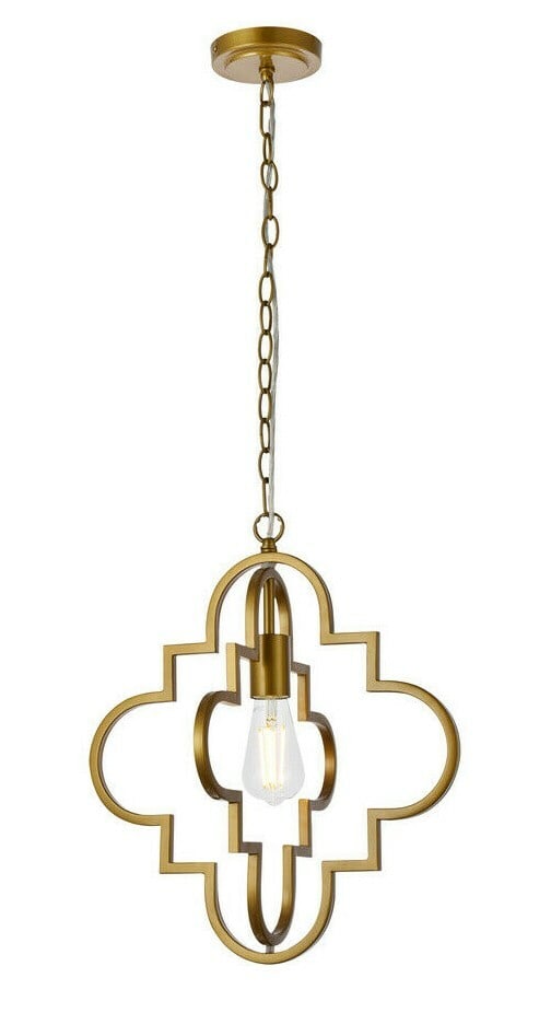 Living District Sandara Brass Pendant Light 1 Bulb: Living District Sandara Brass Pendant Light 1 Bulb This pre-owned Sandara pendant chandelier features a mid-century modern design with a single light and a round brass shade. The fixture is height adj