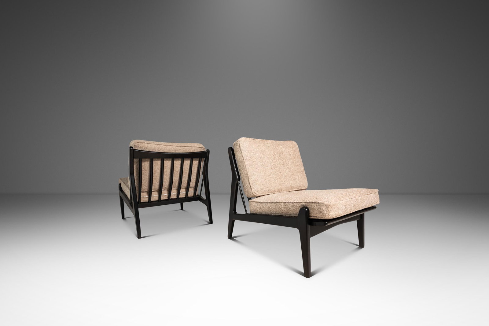 Pair of Ebonized Danish Lounge Chairs by Ib Kofod Larsen (1 of 18)