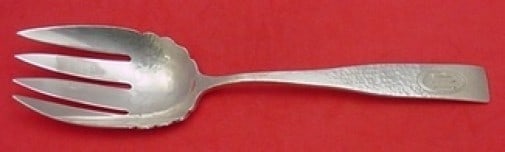 Schofield Elizabeth Tudor Hammered Sterling Silver Serving Fork 9.25" (1 of 2)