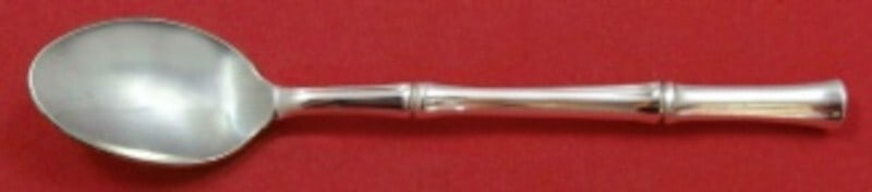 Tiffany & Co Bamboo Sterling Silver Infant Spoon Custom Made 5 3/4": Tiffany & Co Bamboo Sterling Silver Infant Spoon Custom Made 5 3/4" This exquisite infant feeding spoon, custom made by Tiffany & Co., features the elegant Bamboo pattern. Crafted from high-quality st