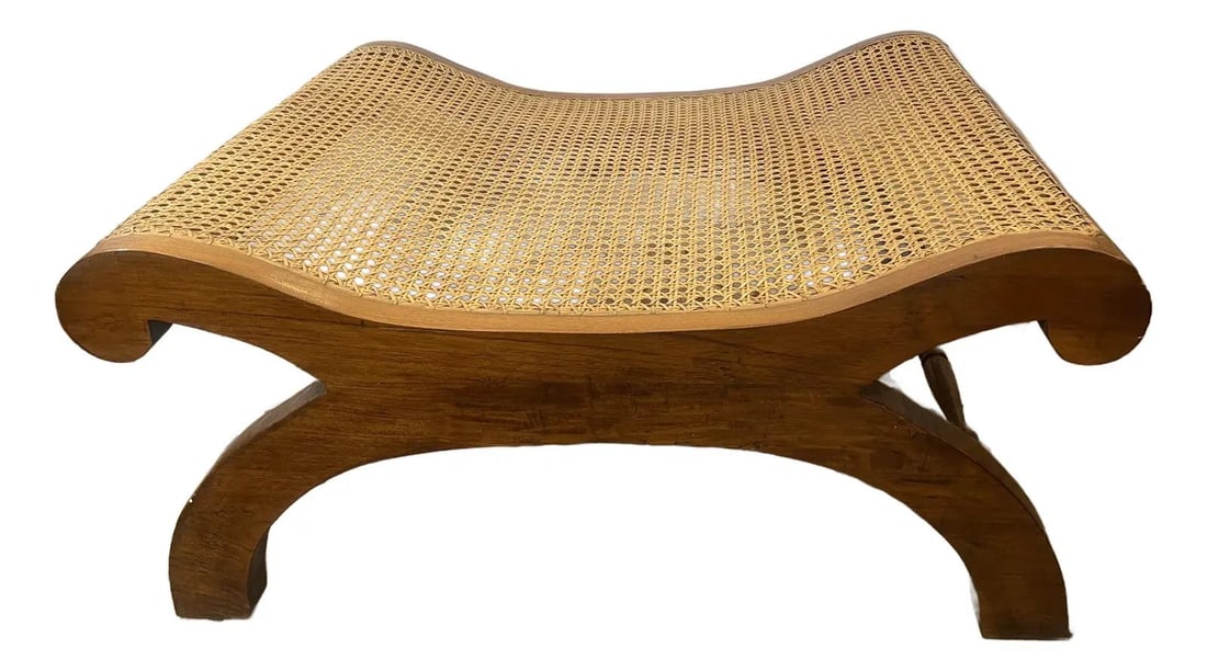 Bauer International British Colonial Hand Cane Ottoman Curule Form (1 of 10)