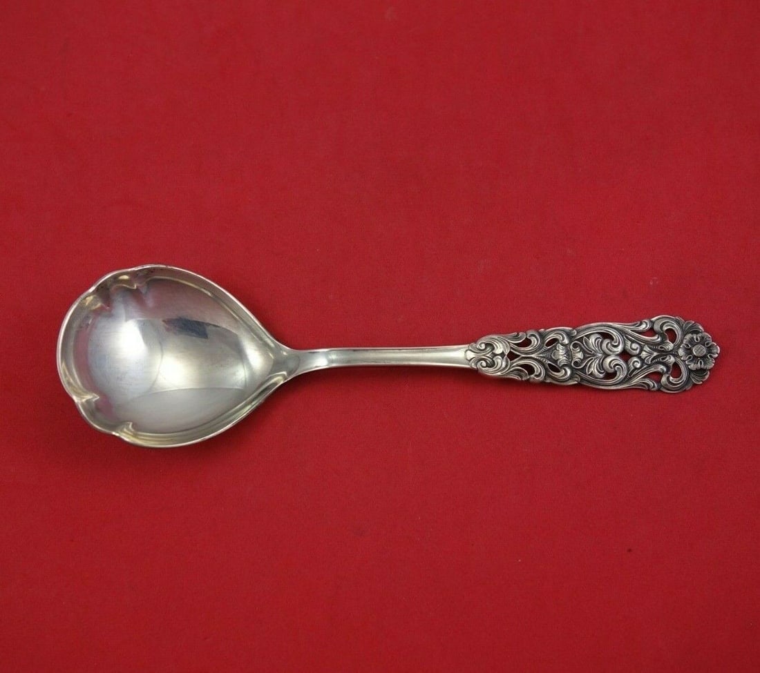Th. Marthinsen Valdres .830 Silver Preserve Spoon 7 inch Serving Piece (1 of 2)